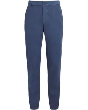 Eleventy Cotton-Silk-Blend Chinos - Blue