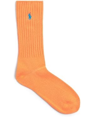 Polo Ralph Lauren Cotton-Blend Classic Crew Socks - Orange