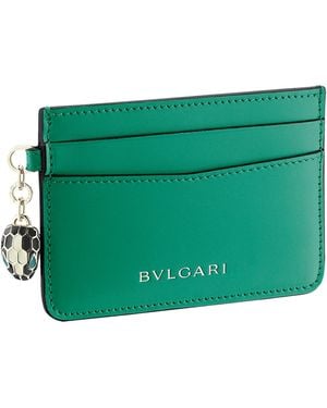 BVLGARI Serpenti Forever Card Holder - Green