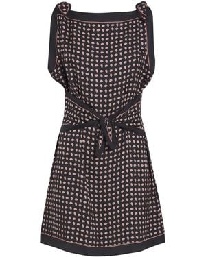 Doen Silk-Blend Millane Mini Dress - Black