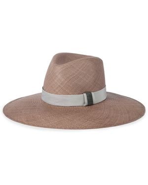 Brunello Cucinelli Straw Trilby Hat - Brown