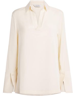 Max Mara Silk-Blend Shirt - White