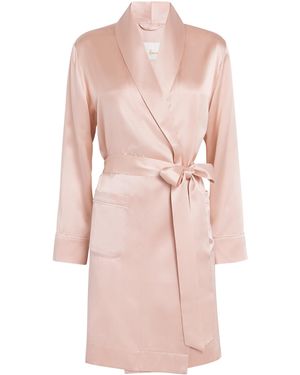 Harrods Silk Short Robe - Pink