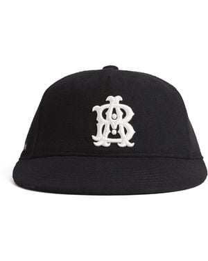 About Blank Wool-Blend Monogram Cap - Black