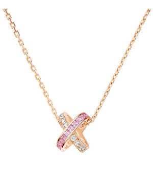 Chaumet Diamond And Sapphire Jeux De Liens Pendant Necklace - Metallic