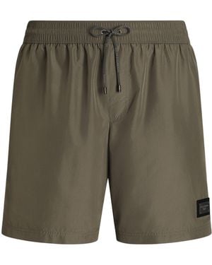 Dolce & Gabbana Mid-Length Logo Swim Shorts - Green