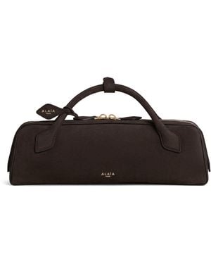 Alaïa Suede Le Teckel Clutch Bag - Brown
