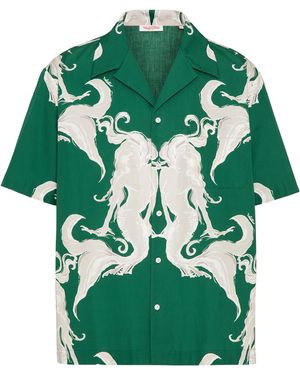 Valentino Garavani Cotton Printed Shirt - Green