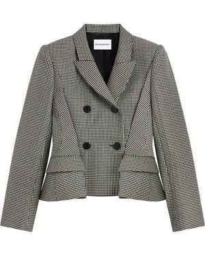 Givenchy Wool Jacquard Pinch Blazer - Gray