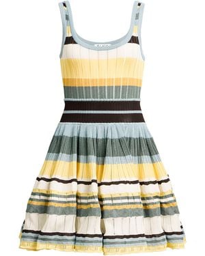 Alaïa Stripe Mini Dress - White