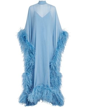 ‎Taller Marmo Silk Casta Spirito Kaftan Maxi Dress - Blue