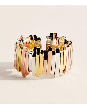 Suzanne Kalan Three-Tone Golden Jagged Wide Band - Natural