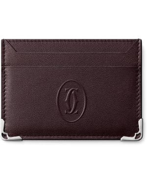 Cartier Leather Must De Double Card Holder - Purple