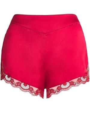 Simone Perele Silk-Blend Love Me Shorts - Red