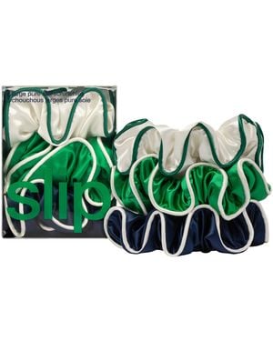 Slip Mulberry Silk Game Day Scrunchies - Green