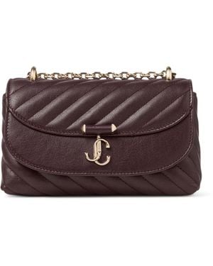 Jimmy Choo Medium Quilted Leather Curve Cross-Body Bag - Purple