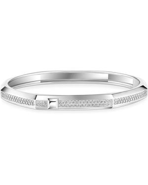 Messika Moderniste Medium And Diamond Pavé Bangle - White