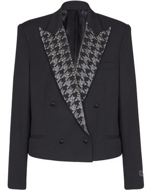 Balmain Embellished Double-Breasted Blazer - Black