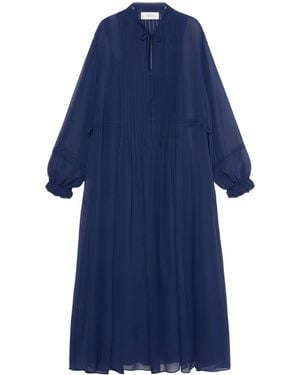 Marina Rinaldi Silk Midi Dress - Blue