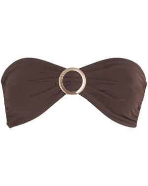 Away That Day Strapless Cayman Bikini Top - Brown