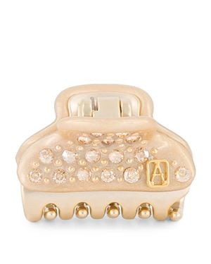 Alexandre De Paris Plated Crystal-Embellished Claw Hair Clip - Natural
