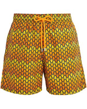 Vilebrequin Turtle Print Moorea Swim Shorts - Yellow