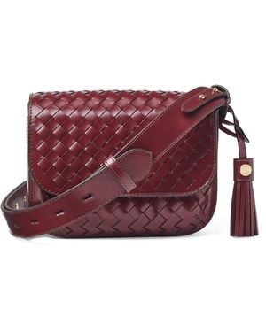 Aspinal of London Leather Ella Cross-Body Bag - Purple
