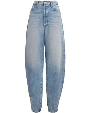 Mother The Fangirl Button Skimp Cuff Jeans - Blue
