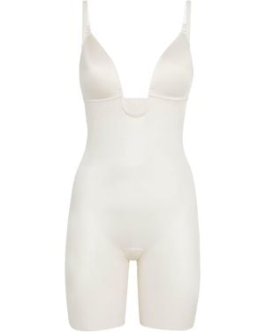 Spanx Suit Your Fancy Plunge Mid-Thigh Bodysuit - White
