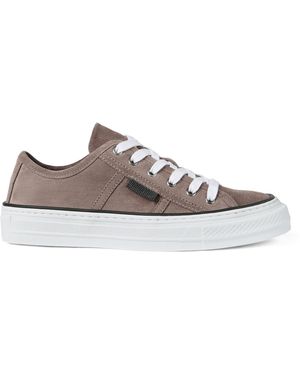 Brunello Cucinelli Suede Monili-Embellished Trainers - Brown