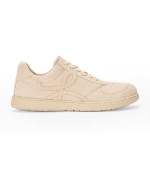 Loewe Leather Jambo Trainers - Natural