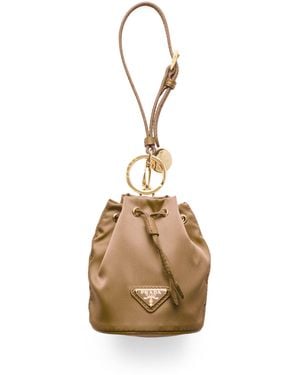 Prada Mini Re-Edition 1978 Drawstring Pouch - Metallic