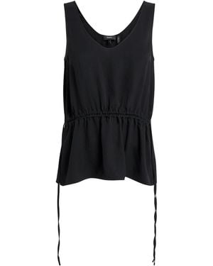 Theory Twill Tie-Waist Tank Top - Black