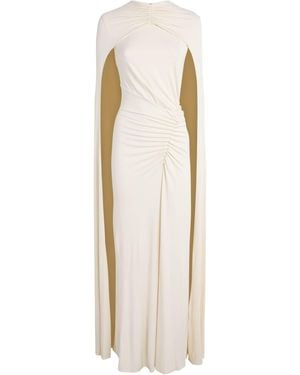 Jonathan Simkhai Cape Gathered Gown - White