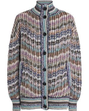 Missoni Sequin Chevron Cardigan - Gray