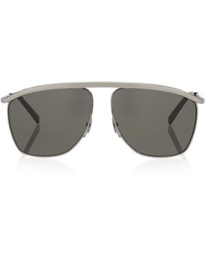 Saint Laurent Metal Sl820 Victoire Pilot Sunglasses - Gray