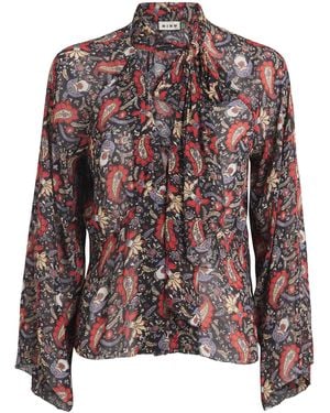 RIXO London Paisley Print Uma Blouse - Brown