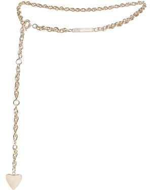 Claudie Pierlot Heart Charm Double-Chain Belt - White