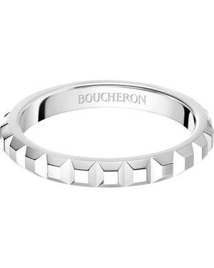 Boucheron Platinum Clou De Paris Wedding Band - Multicolor