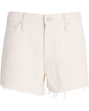 Mother The Dodger Frayed Denim Shorts - Natural