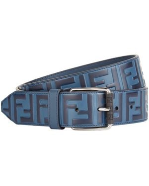 Fendi Leather Belt - Blue