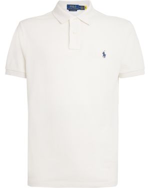 Polo Ralph Lauren Cotton Mesh Slim Fit Polo Shirt - White