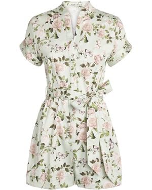 Alice + Olivia Floral Lucy Playsuit - White