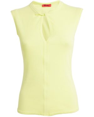 MAX&Co. Twist-Detail Tank Top - Yellow