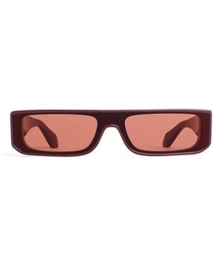 Alaïa Acetate Rectangle Mask Sunglasses - Pink