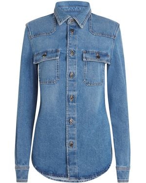 Kiton Denim Long-Sleeve Shirt - Blue