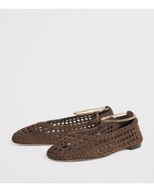 PAIGE Suede Juliette Ballet Flats - Brown