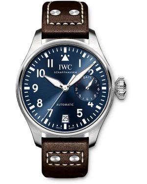 IWC Schaffhausen Stainless Steel Big Pilot's Petit Prince Watch - Blue