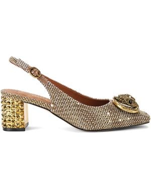 Kurt Geiger Embellished Chelsea Slingback Court Shoes - Metallic