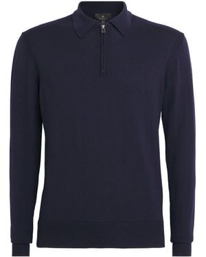 Belstaff Long-Sleeve Kyle Polo Shirt - Blue